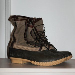 LL Bean waxed canvas boots